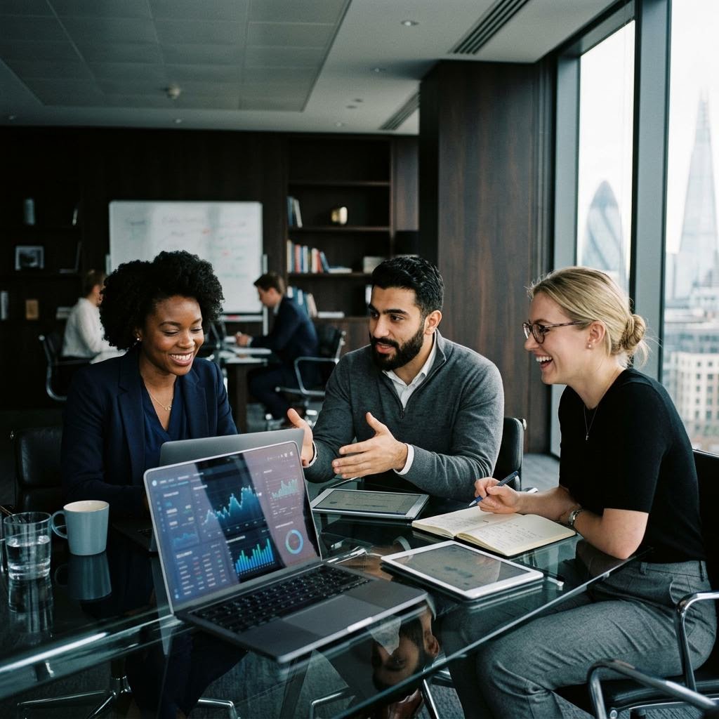 Équipe technique Célorine Vanteclair supervisant les flux de trading